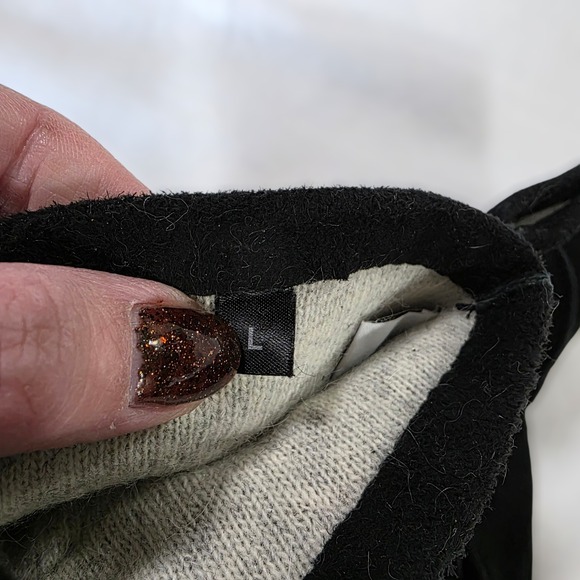 NWT‎ Portolano Goatskin Leather & Lambs Wool Gloves Womens Black Large Lined - Picture 4 of 10